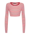 DOLCE & GABBANA Cropped Nautical Stripe Top