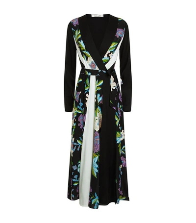 Shop Diane Von Furstenberg Penelope Floral Silk Wrap Dress In Multi