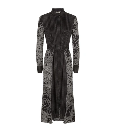 Shop Diane Von Furstenberg Printed Midi Shirt Dress In Black