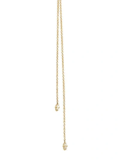 Shop Lizzie Mandler Fine Jewelry Baguette Open Lariat Necklace - Metallic