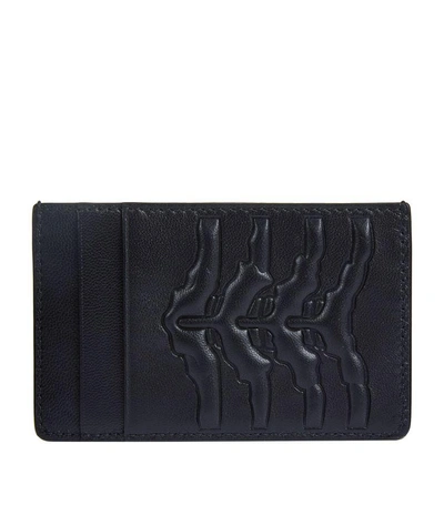 Shop Alexander Mcqueen Leather Ribcage Card Holder In Black