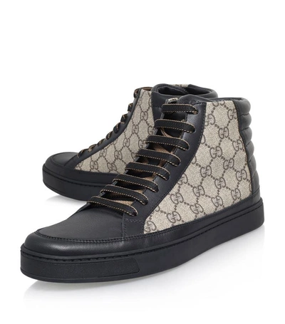 Shop Gucci Common Logo High-top Sneaker In Black