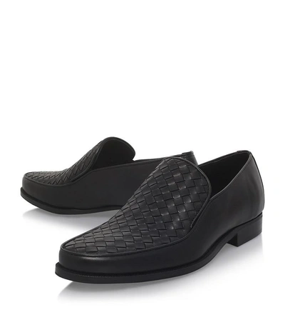 Shop Bottega Veneta Half Woven Loafers In Black