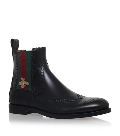 Shop Gucci Strand Chelsea Boots In Black