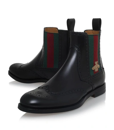 Shop Gucci Strand Chelsea Boots In Black