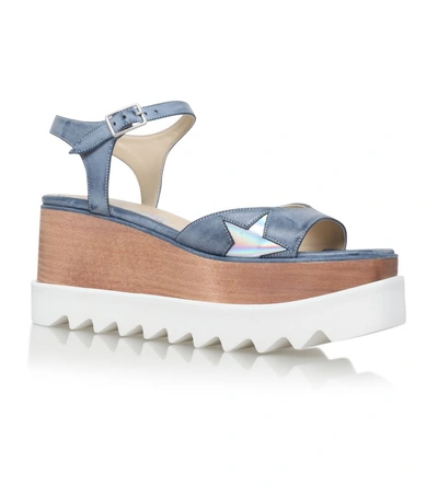 Shop Stella Mccartney Elyse Stars Platform Sandals In Blue