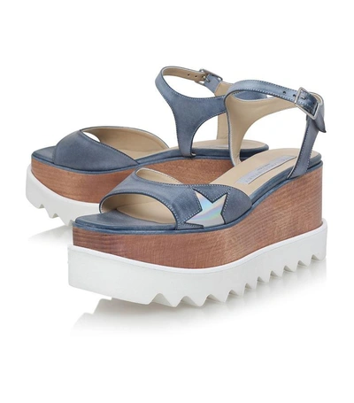 Shop Stella Mccartney Elyse Stars Platform Sandals In Blue