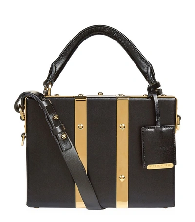 Shop Sophie Hulme Mini Albany Suitcase Shoulder Bag In Black