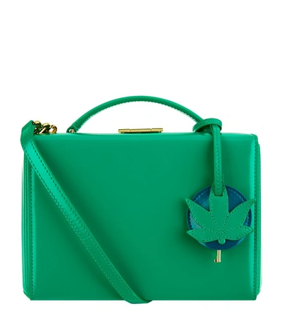 Mark Cross Small Grace Leather Box Bag In Grass Green
