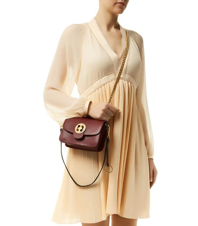 Shop Chloé Mini Mily Shoulder Bag In Sienna Red