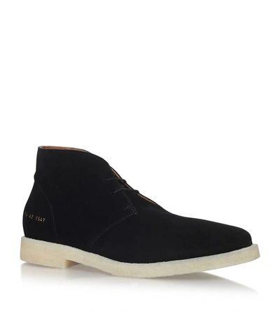 Common Projects Suede Chukka Boots In Black
