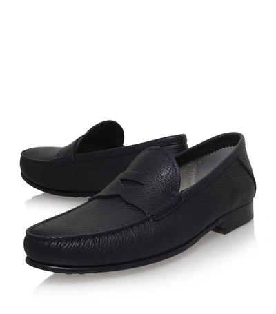 Shop Tod's Penny Loafers In Navy