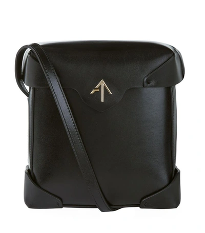 Shop Manu Atelier Mini Pristine Box Shoulder Bag In Black