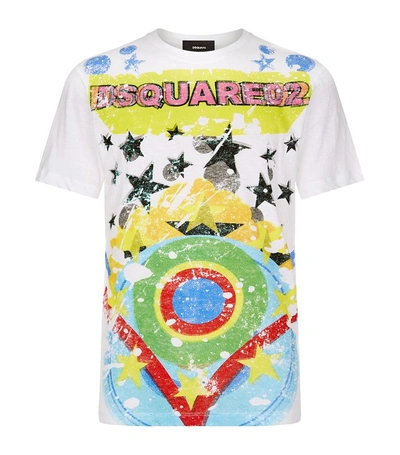 Shop Dsquared2 Rainbow Logo T-shirt In White