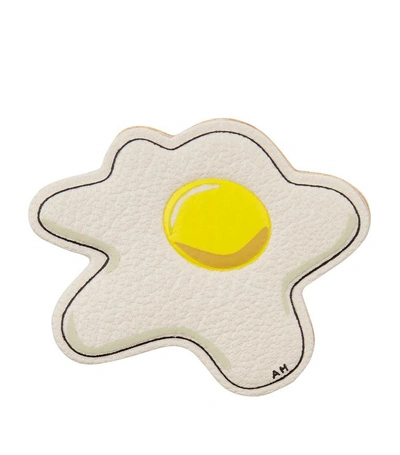 Shop Anya Hindmarch Fried Egg Leather Sticker In White