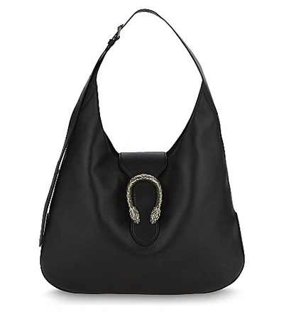 Shop Gucci Dionysus Extra Large Leather Hobo Bag In Black Multi