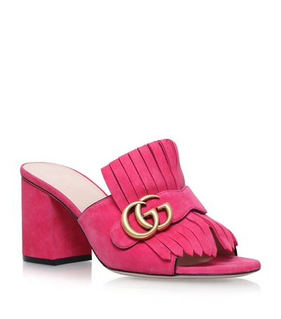 Shop Gucci Marmont Mules 75 In Pink