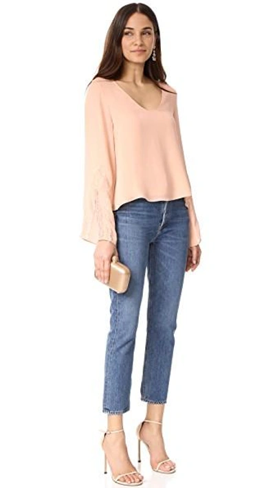Shop Cami Nyc The Dustin Long Sleeve Top In Nude