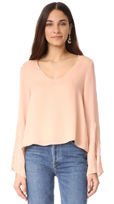 Cami Nyc The Dustin Long Sleeve Top In Nude