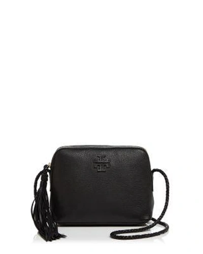 Shop Tory Burch Taylor Leather Camera Bag In Black/gold