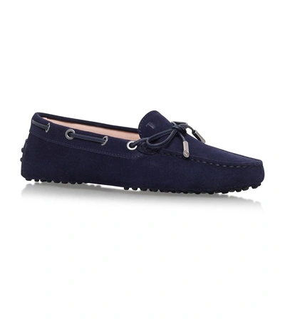 Shop Tod's Gommino Heaven Laced Driving Shoes In Navy