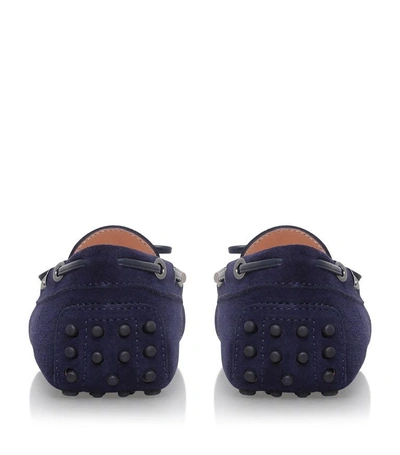 Shop Tod's Gommino Heaven Laced Driving Shoes In Navy