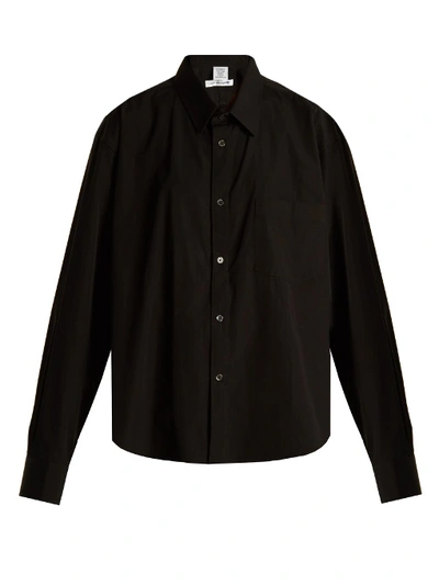 Vetements X Comme Des Garçons Cotton Shirt In Black