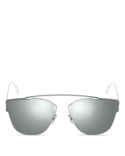 Shop Dior Black Mirror Sunglasses, 50mm In Palladium Black Mirror