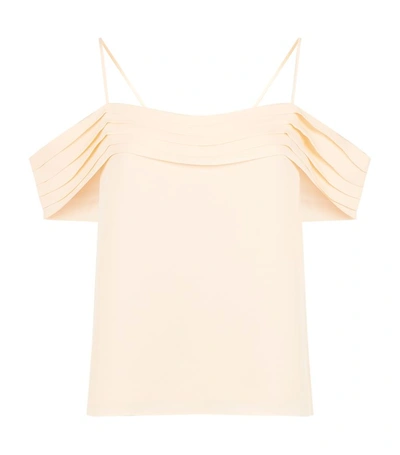 Alexander Wang T Silk Georgette Pleated Off-the Shoulder Top In Blush ...