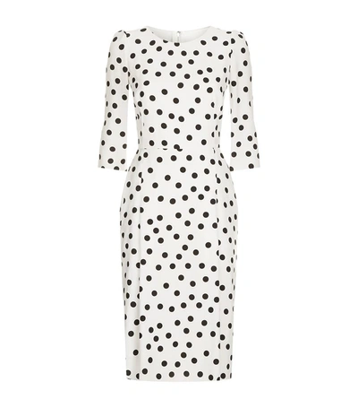 Dolce & Gabbana Woman Polka-dot Cady Dress White