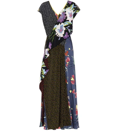 Shop Diane Von Furstenberg Printed Floor-length Silk Dress In Ferma L