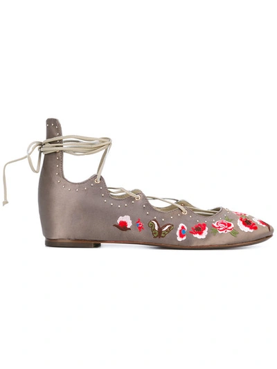 Ash 'indra' Ballerina Shoes - Grey