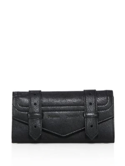 Shop Proenza Schouler Ps1 Leather Continental Wallet In Black