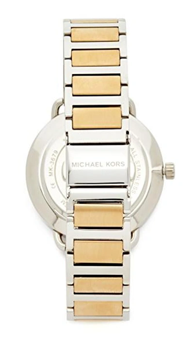 Shop Michael Kors Portia Watch In Sterling Silver/gold
