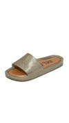 Melissa Beach Slide Sandal In Gold