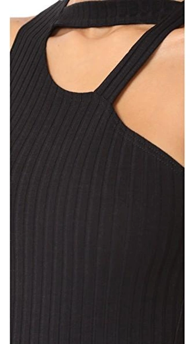 Shop Lna Angle Strap Bodysuit In Black