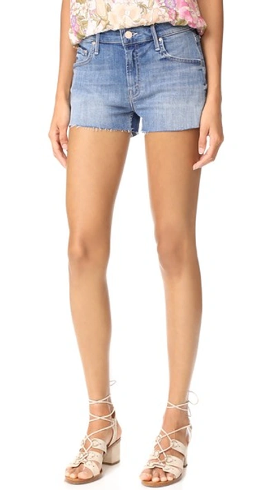 Shop Mother Teaser Step Fray Shorts In Lucky Strike