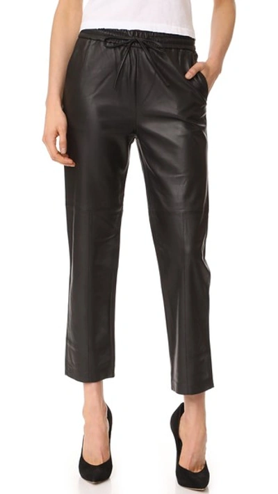 Shop J Brand Amari Leather Pants In Black