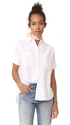 MADEWELL WHITE COTTON COURIER SHIRT