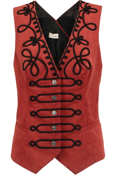 Temperley London Voyage Embroidered Cotton-blend Twill Gilet