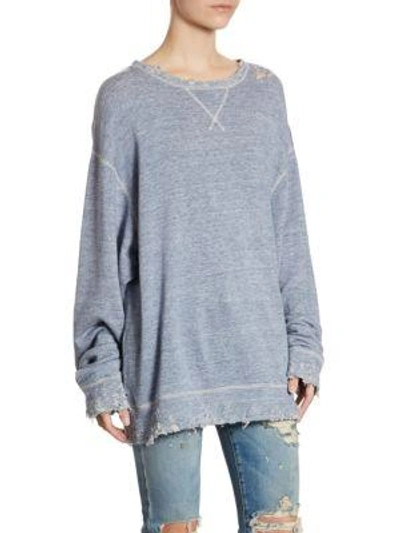 Shop R13 Distressed Sweater In Blue