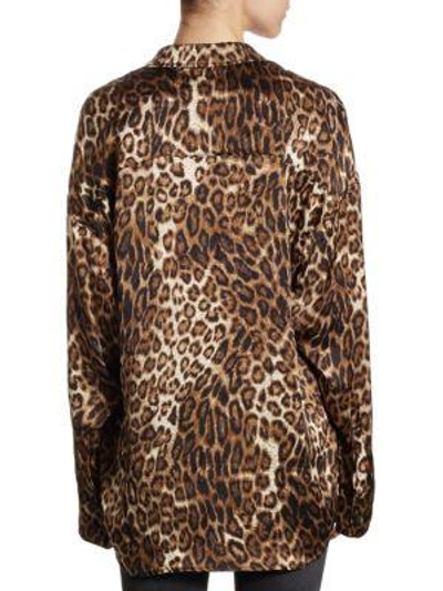 Shop R13 Boy Leopard-print Silk Shirt