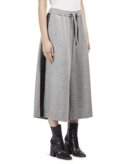 Shop Maison Margiela Wool Culotte Sweatpants In Dark Grey