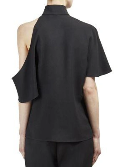 Shop Lanvin Cold-shoulder Top In Black