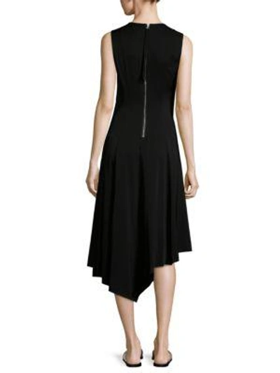 Shop Elizabeth And James Martha Asymmetrical Ruched Dress In Black