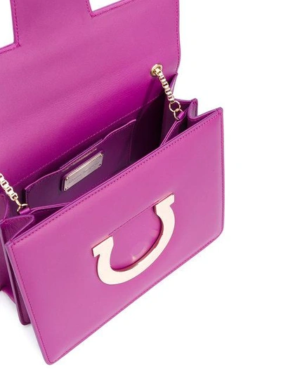 Shop Ferragamo Salvatore  Thalia Shoulder Bag - Pink & Purple