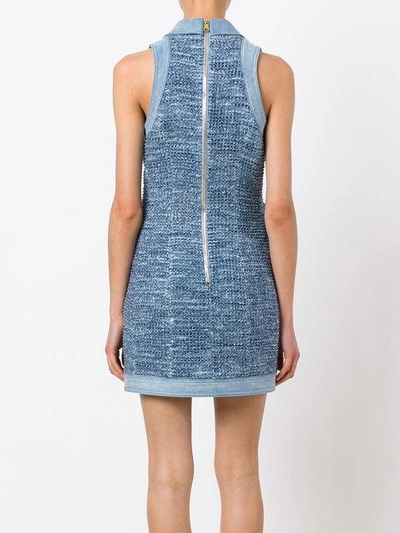 Shop Balmain Sleeveless Blazer Dress