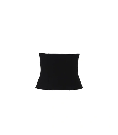 Shop Tibi Black Knit Tube Waist Corset