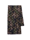 VALENTINO Camouflage Stars Cashmere & Silk Scarf