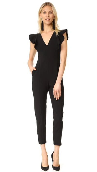 Black Halo Deklyn V-neck Jumpsuit In Black